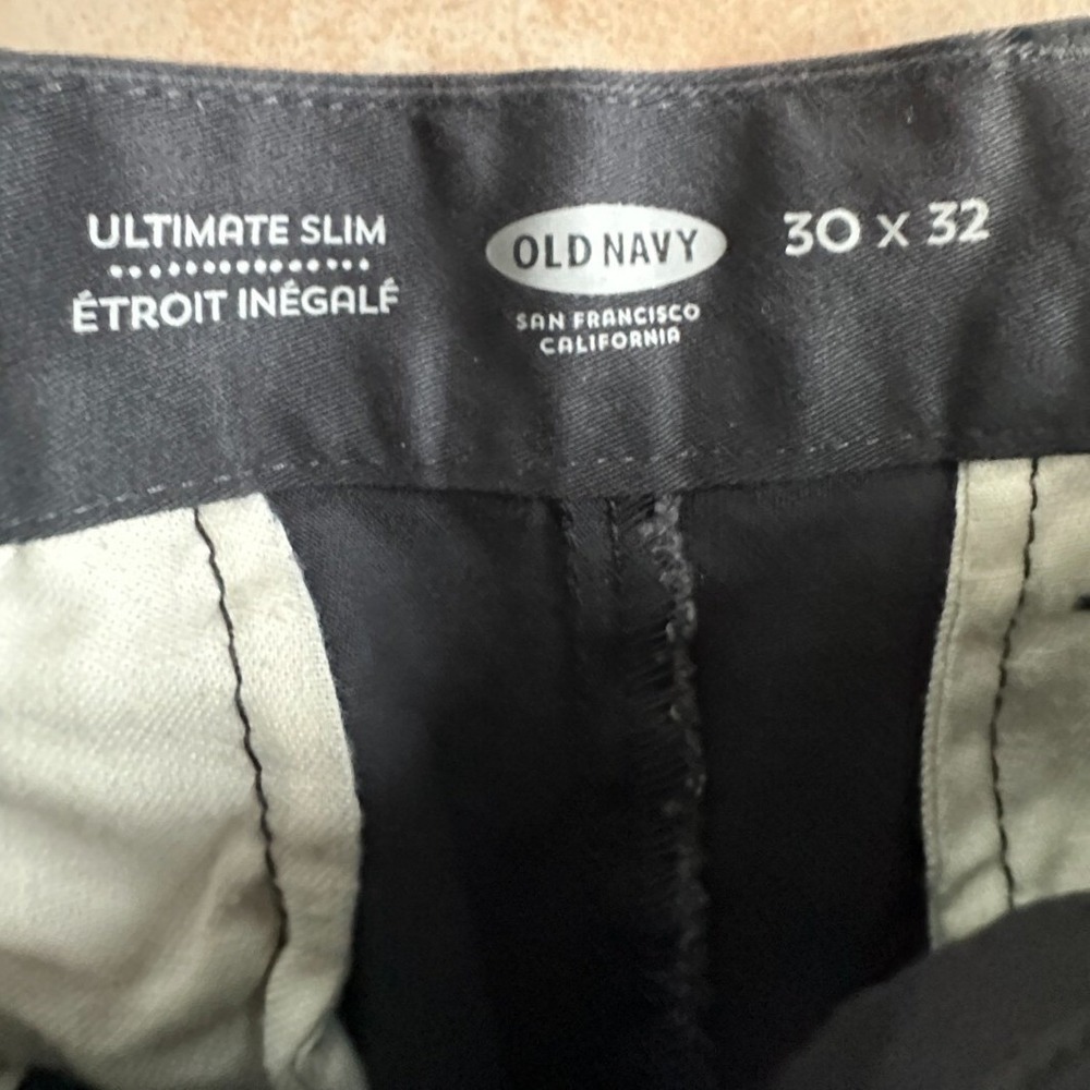 OLD NAVY Ultimate slim Built-in Flex Gray pants Men's size 30 x 32 New - Picture 4 of 7